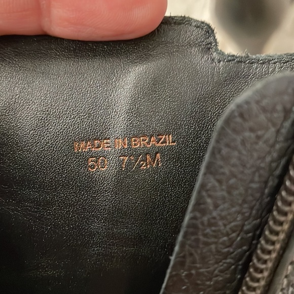 10 Crosby Derek Lam Sapphire Black Leather Ankle Boots - Picture 11 of 11